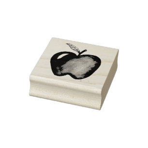 Red Delicious Apple for School Teacher Fruit Rubberstempel