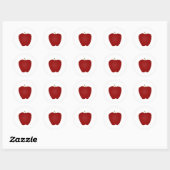 Red Delicious Apple Logo Ronde Sticker (Vel)