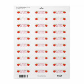 Red Delicious Apple met wormlabel Etiket (Full Sheet)