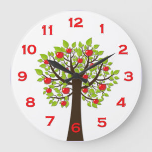 Red Delicious Apple Tree Wall Clock Grote Klok