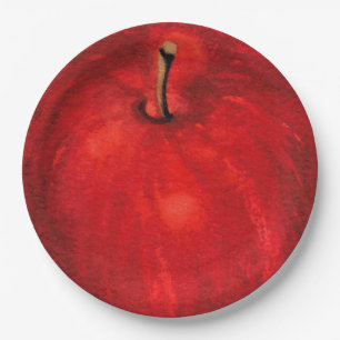 'Red Delicious' Waterverf Apple Papieren Bordje