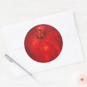 'Red Delicious' Waterverf Apple Ronde Sticker (Envelop)