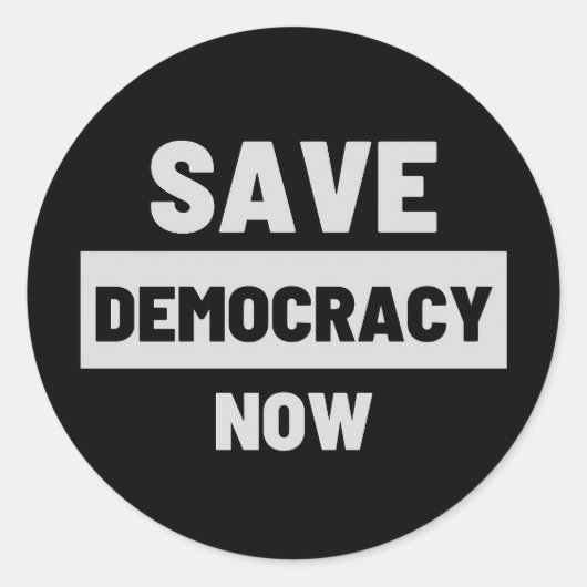 Red Democracy Now Sticker (Voorkant)