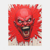 Red Demon Fury Art Fleece Deken (Voorkant)