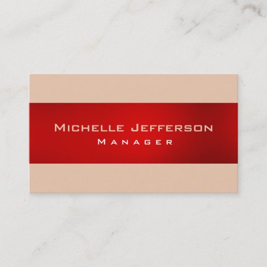 Red Desert Sand Manager Visitekaartje (Voorkant)