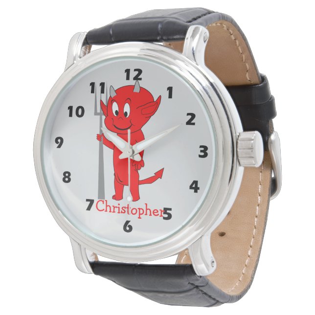 Red Devil Design Horloge (Gekanteld)