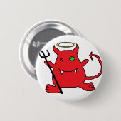 Red Devil (met de kroon van Angel) Ronde Button 5,7 Cm (Voorkant /achterkant)