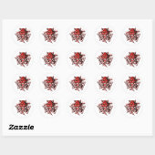 Red Devil Ronde Sticker (Vel)