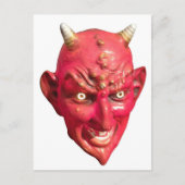 Red Devil Satan Demon Hell Horns Briefkaart (Voorkant)