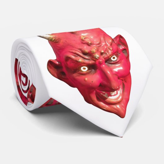 Red Devil Satan Demon Hell Horns Stropdas (Opgerold)