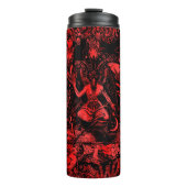 Red Devil Witchy Gothic Victoriaans Gothic Baphome Thermosbeker (Voorkant)