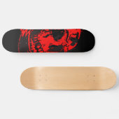 Red Devil's Skull Creepy Artwork Skateboard (Horizontaal)
