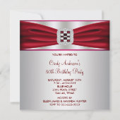 Red Diamond 50th Birthday Invitation (Dos)