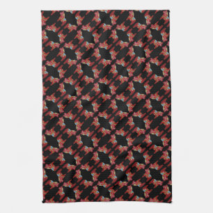 Red Diamond Dala Horses Dishtowel Theedoek