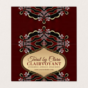 Red Diamond Love Goddess Temple Tarot Visitekaartjes