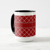Red Diamond Monogrammed Mannen Mok (Voorkant links)