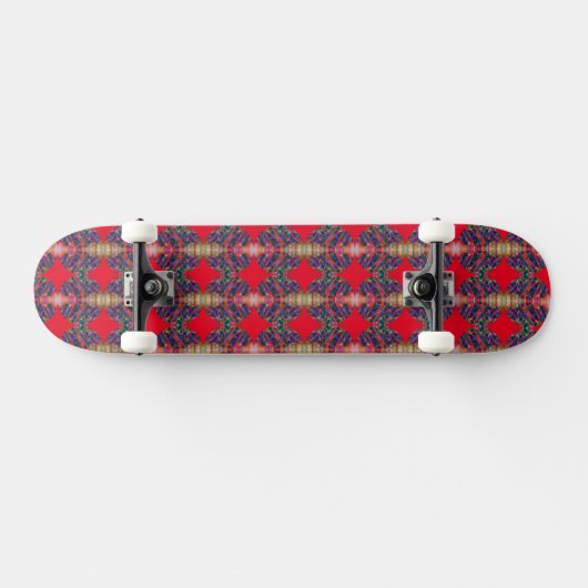 Red Diamond Motif Skateboard (Horz)