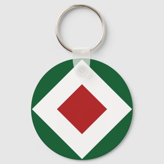 Red Diamond, Vet Witte Grens op Groen Sleutelhanger (Voorkant)
