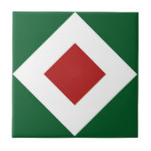 Red Diamond, Vet Witte Grens op Groen Tegeltje (Voorkant)