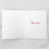 Red Dianthus Avec Raindrops Big Carte de remerciem (Intérieur)