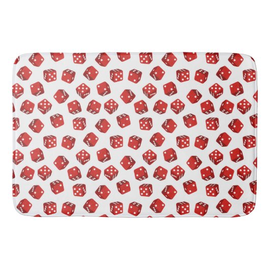 Red Dice Pattern Casino Craps spel Badmat (Voorkant)