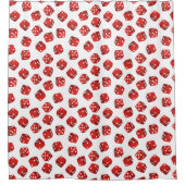Red Dice Pattern Casino Craps spel Douchegordijn (Voorkant)