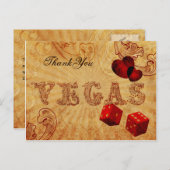 Red dice Vegas Bedankt Briefkaart (Voorkant / Achterkant)