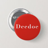 Red Didot Typografie Ronde Button 5,7 Cm (Voorkant /achterkant)