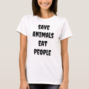 Red dieren, eet mensen t-shirt