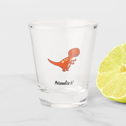 Red Dinosaur 02/19 Shot Glas (Voorkant)