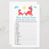 Red dinosaur Baby Animals Name Game (Voorkant / Achterkant)