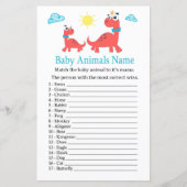 Red dinosaur Baby Animals Name Game (Voorkant)