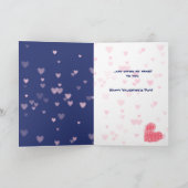 Red Dinosaur Hearts Valentijn Feestdagen Kaart (Binnen)