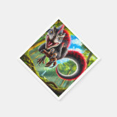 Red Dinosaur Servet (Hoek)