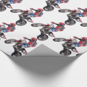 Red Dirt Bike Cadeaupapier (Hoek)