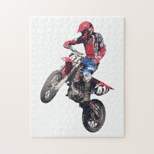 Red Dirt Bike Legpuzzel (Verticaal)