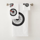 Red dirt bike motorcycle (En situation)