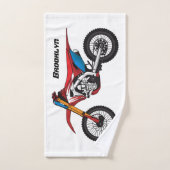 Red dirt bike motorcycle (Serviette à main)