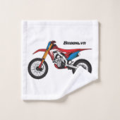 Red dirt bike motorcycle (Gant de toilette)