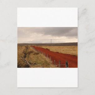 Red Dirt Road In Iceland Briefkaart