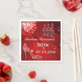 Red Disco Ball en Sparkle Heels 50e Servet (Insitu)