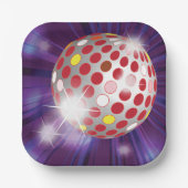 Red Disco Ball Papieren Bordje (Voorkant)