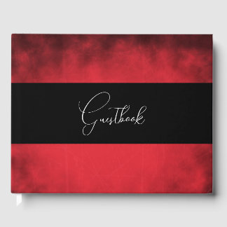 Red Distressed Grunge Wedding Gastenboek