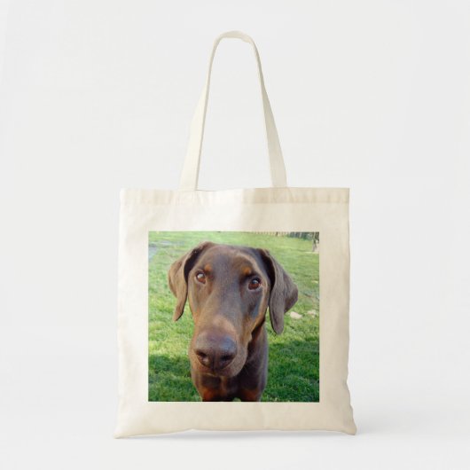 Red doberman canvas tas (Voorkant)