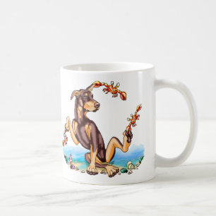 Red Doberman Pinscher Kinda Crabby Mugs