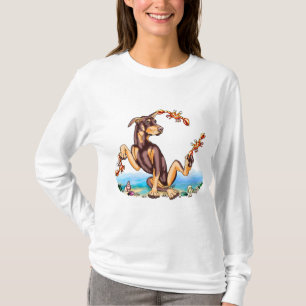 Red Doberman Pinscher Kinda Crabby Tee Shirts