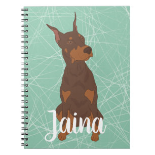 Red Doberman Pinscher Notitieboek