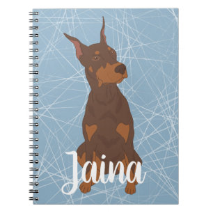 Red Doberman Pinscher Notitieboek