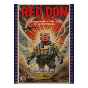 Red Don - Poster voor satirische politieke kunst Perfect Poster