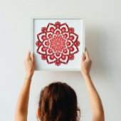 Red Dot Mandala Perfect Poster